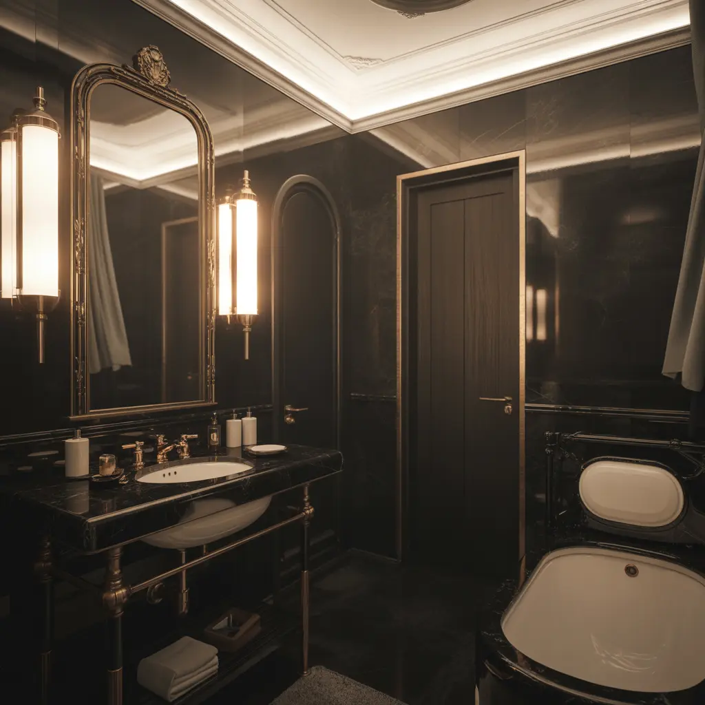 Lavish 1920s Bathroom Ideas Dripping In Elegance 2 Elegant Color Palettes