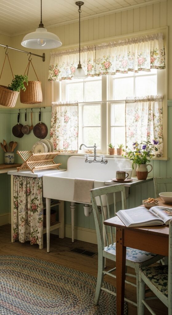 Floral Curtains or Café Drapes