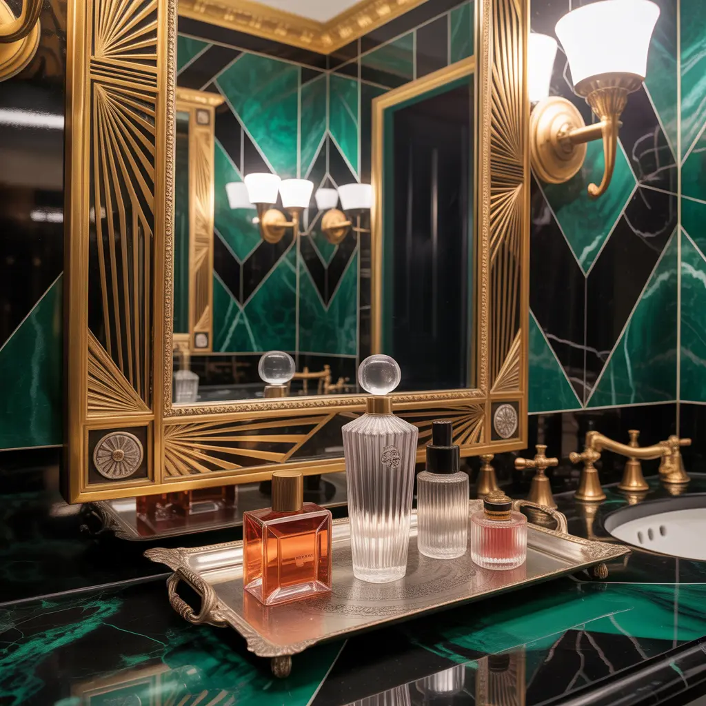 Lavish 1920s Bathroom Ideas Dripping In Elegance 8 Gilded Mirrors and Accessories