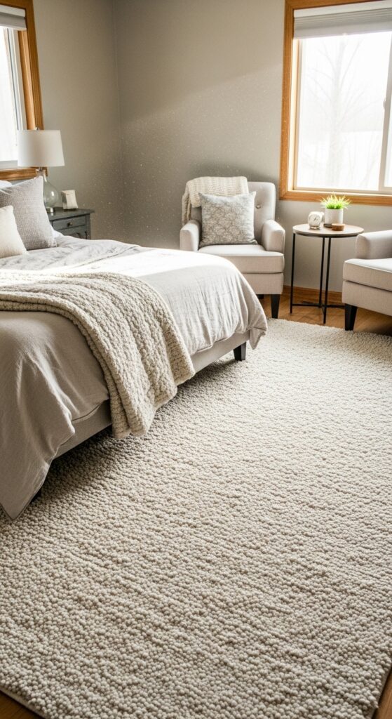 How to Design Hotel Style Bedroom Decor That Feels Luxury? 11 Incorporate Plush Area Rugs