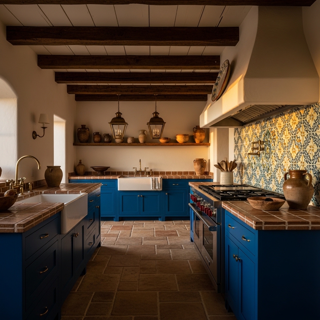 17 Bright Eclectic Kitchens That Make a Bold Statement 5 Mediterranean Colors and Eclectic Flair