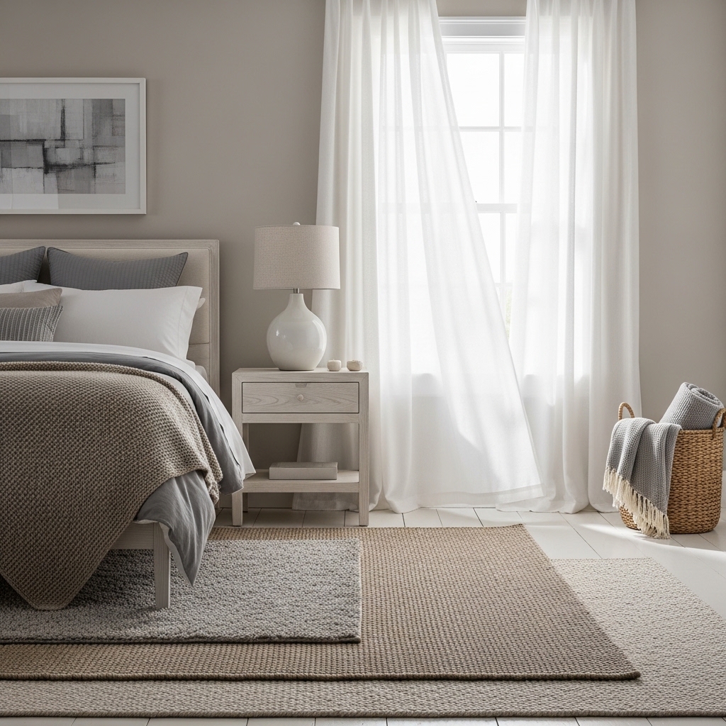 21 Boho Coastal Bedroom Ideas That Capture the Spirit of Coastal Bohemia 21 Pale taupe and muted grey coastal bedroom