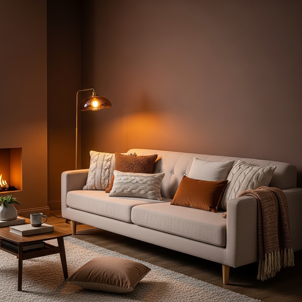 24 Stunning Living Room Paint Color Ideas That Pair Perfectly with Off White Furniture! 18 Mocha Brown