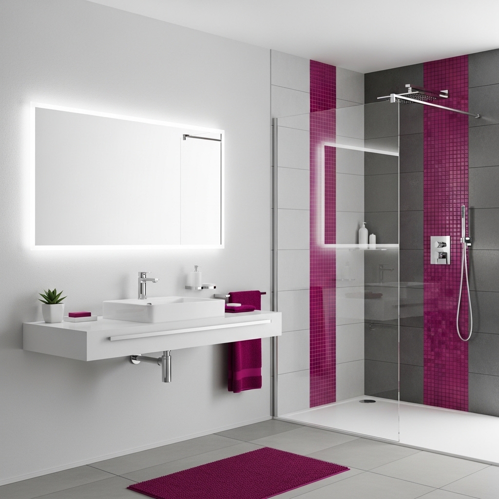 29 Enchanting Girly Bathroom Decor Ideas for a Whimsical Touch 17 Modern Magenta Mod