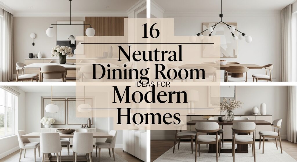 16 Neutral Dining Room Decor Ideas for Modern Homes 7 Neutral Dining Room Decor Ideas