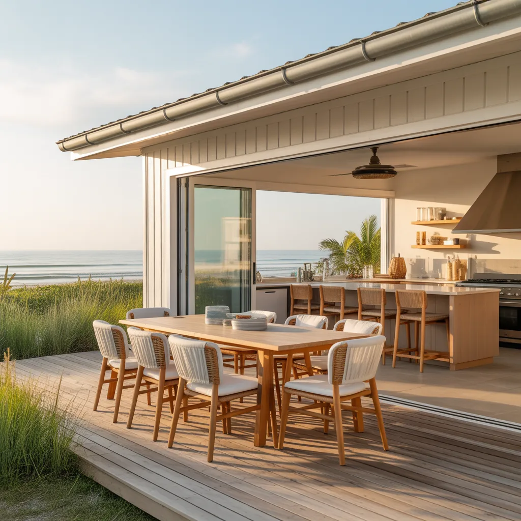 Outdoor Dining Area with Sea Breeze