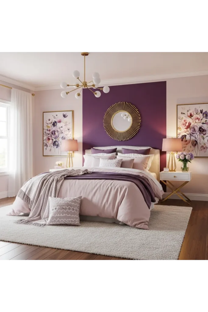 14 Purple Bedroom Ideas with Stylish Charm 5 Pink and Purple Bedroom with Feminine Charm