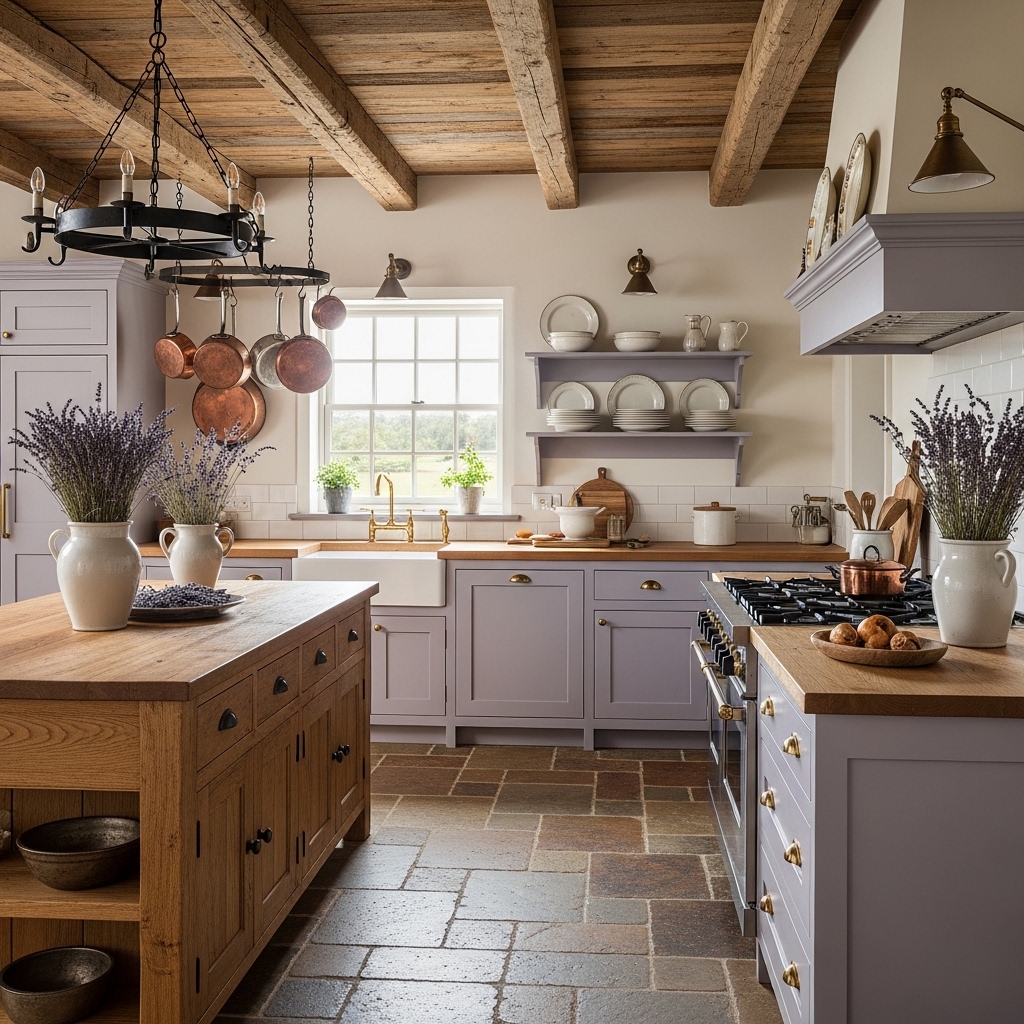 Rustic Lavender Kitchen Elements