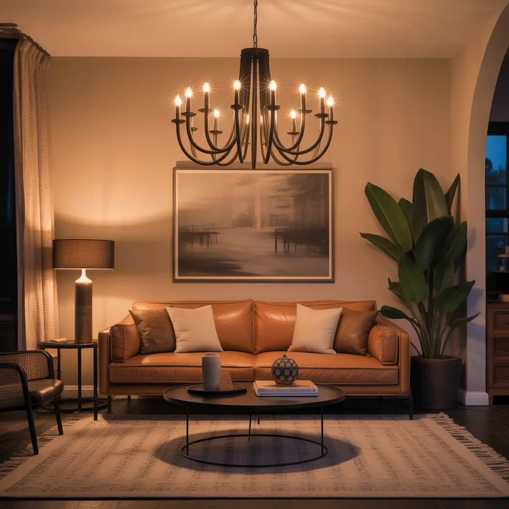 18 Black and Tan Living Room Ideas for Timeless, Sophisticated Comfort 8 Statement Black Lighting