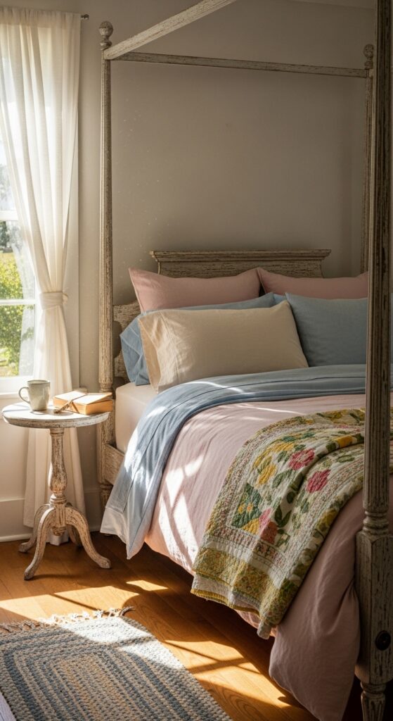 7. Sun-Faded Cottage Slumber Aesthetic