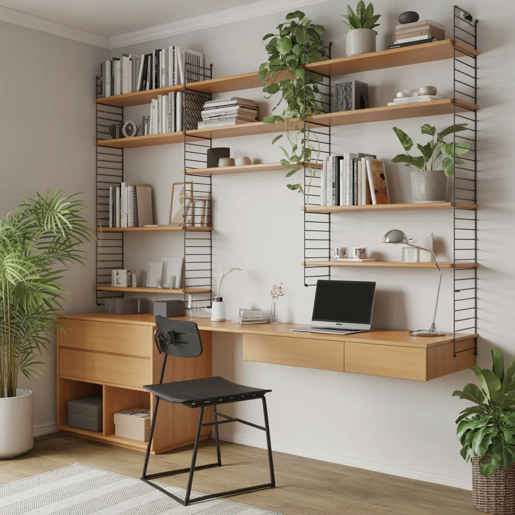 17 Brilliant Ikea Home Office Ideas You’ll Want to Copy Today 4 The Airy SVALNÄS Wall System