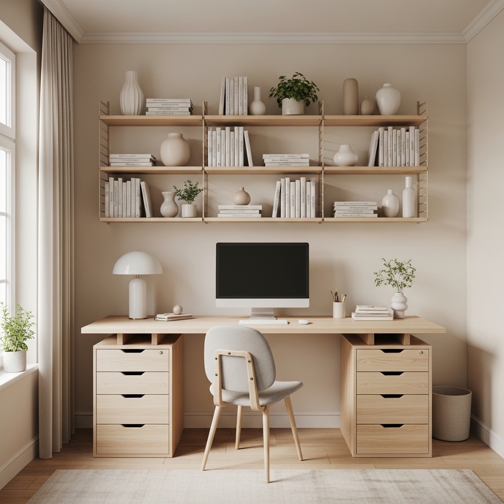 17 Brilliant Ikea Home Office Ideas You’ll Want to Copy Today 16 The Cozy and Symmetrical ALEX Nook