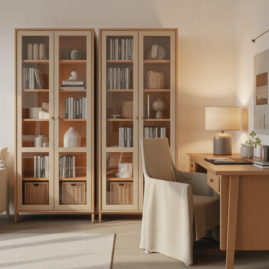 17 Brilliant Ikea Home Office Ideas You’ll Want to Copy Today 5 The Warm BILLY OXBERG Library