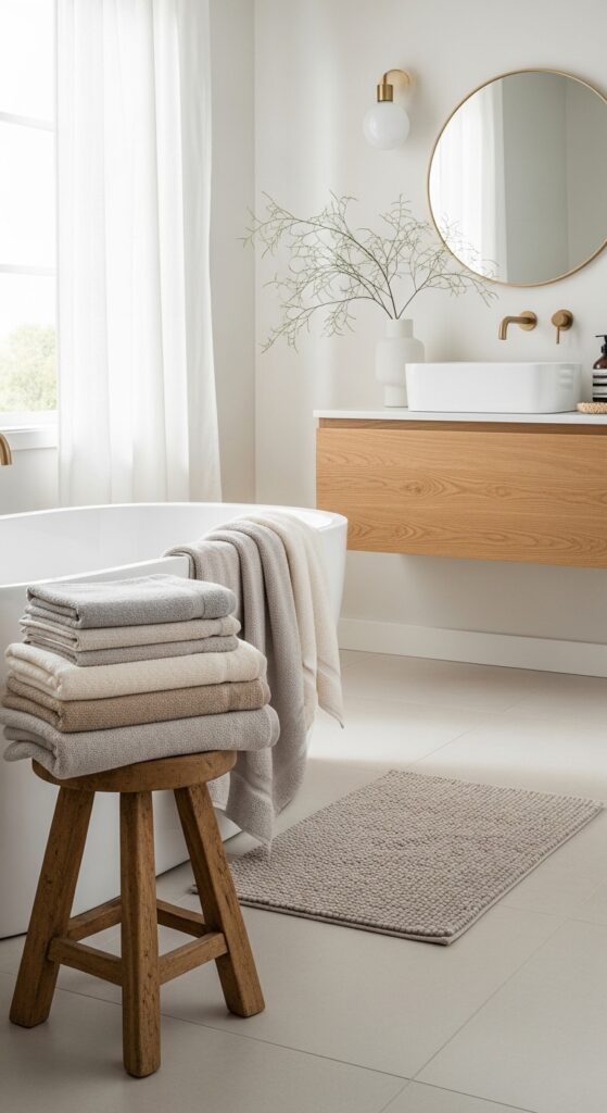 13+ Budget-Friendly Ideas for a Stunning Bathroom Makeover 10 Update Towels and Textiles Thoughtfully