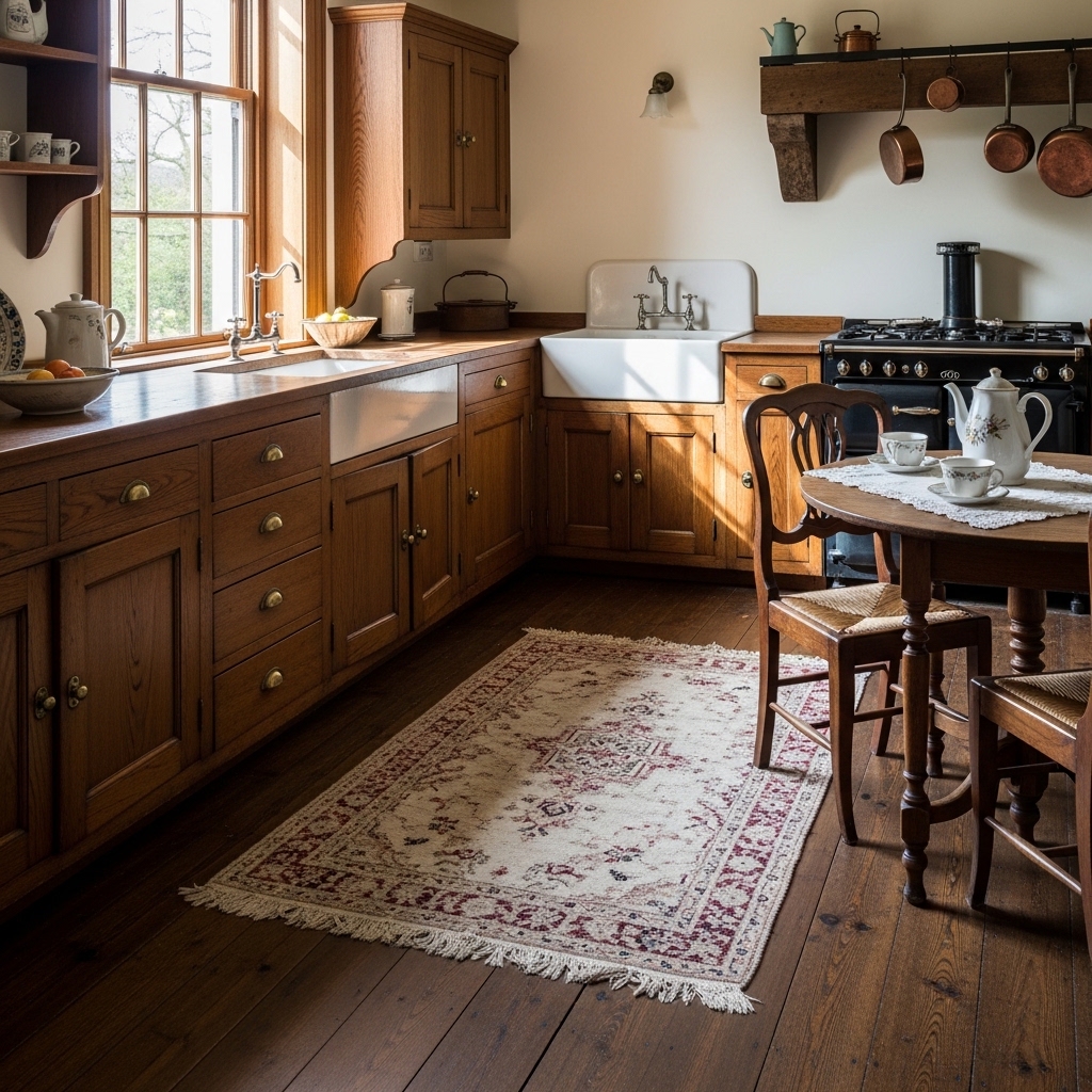 Top 20 Dark Academia Kitchen Ideas to Add Vintage Charm and Timeless Elegance 9 Utilize Dark Wooden Flooring