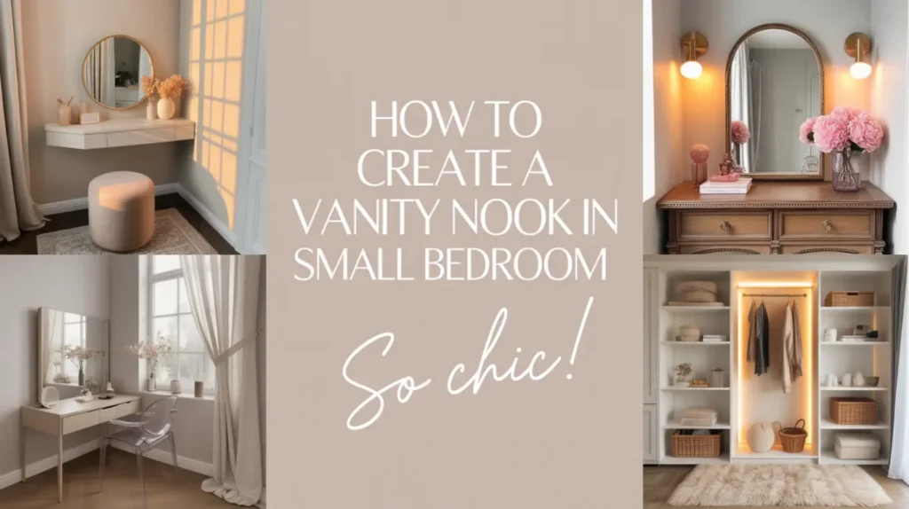 How to Create a Vanity Nook in Small Bedroom (So Chic!) 3 Vanity Nook in Small Bedroom