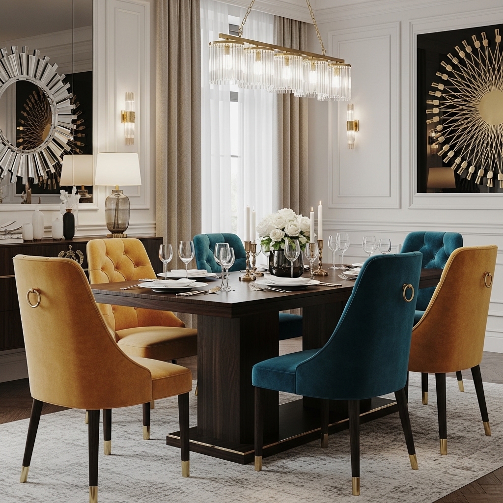 22 Luxury Dining Room Ideas to Create a Space Worth Gathering In 3 Velvet Luxe Seating Style