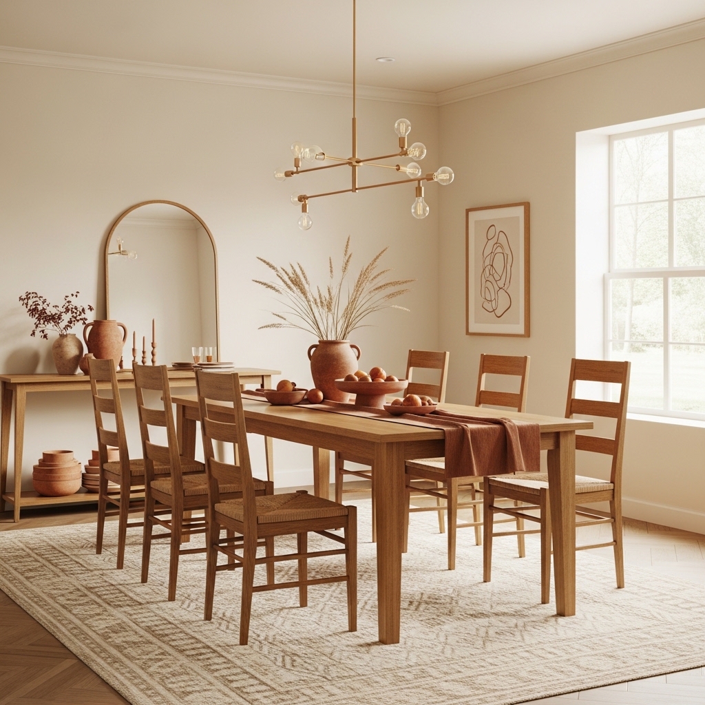 16 Neutral Dining Room Decor Ideas for Modern Homes 7 WARM HUE