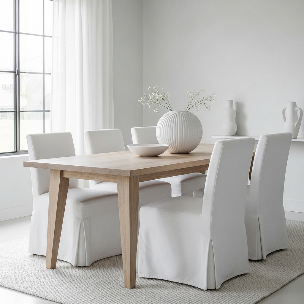16 Neutral Dining Room Decor Ideas for Modern Homes 17 WHITE ON WHITE