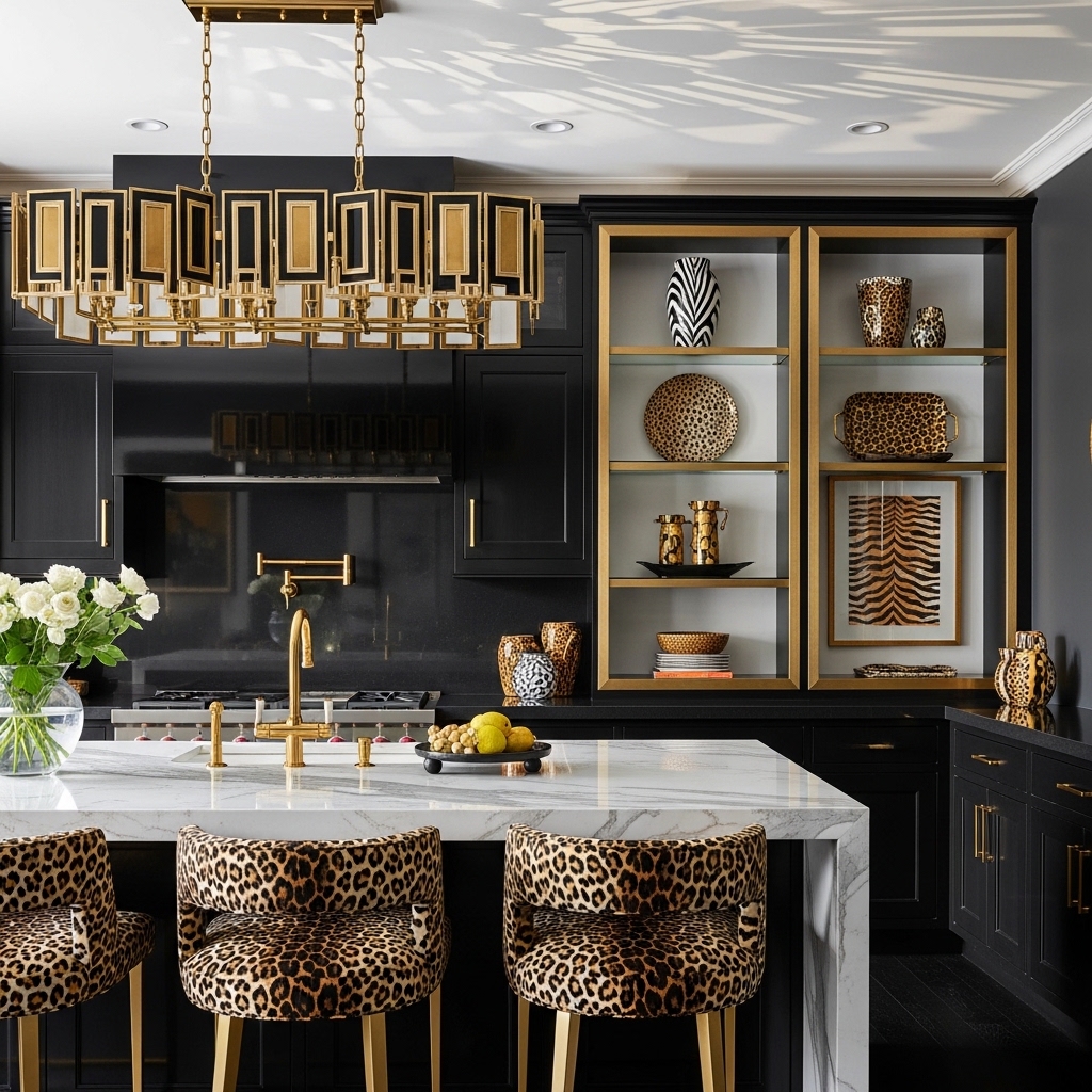 17 Bright Eclectic Kitchens That Make a Bold Statement 16 Wild and Glamorous Leopard Lounge