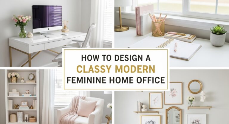 classy modern feminine home office