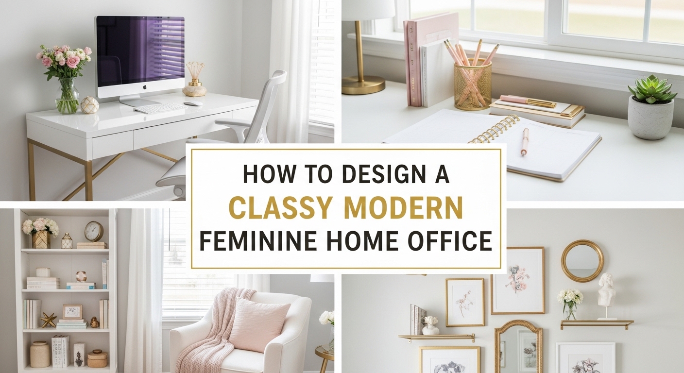 classy modern feminine home office
